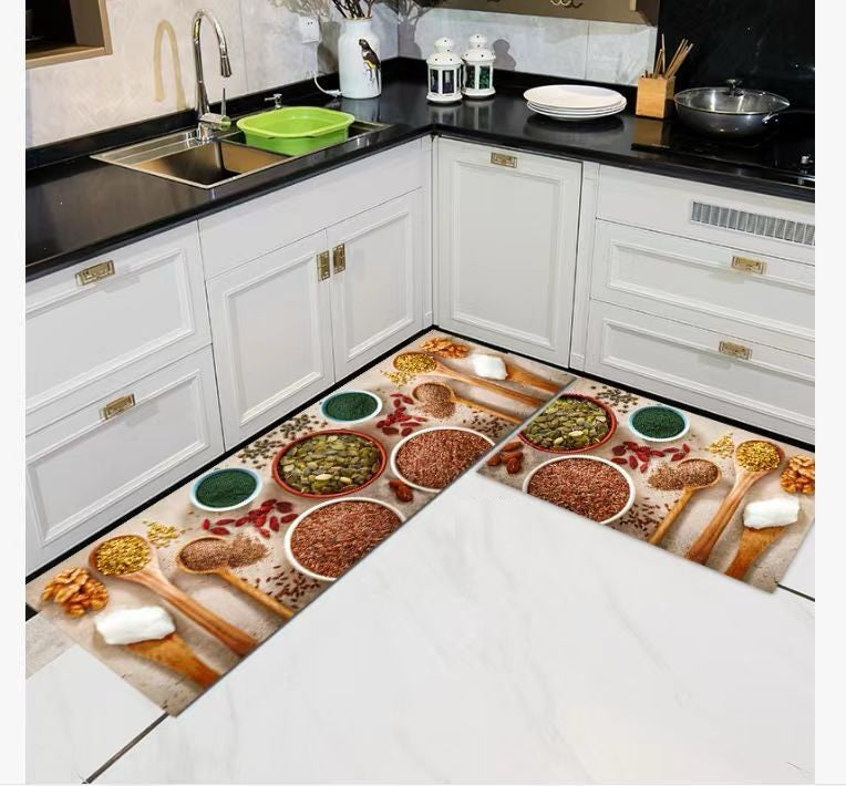 Set 2 covoare de bucatarie, antiderapant, 50x60cm, 50x120cm