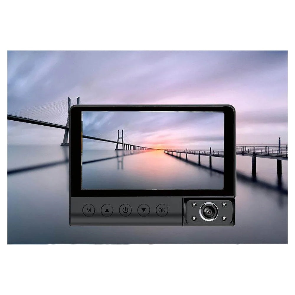 Camera Auto cu Oglinda Retrovizoare 3-in-1 – Ecran 4 inch, viziune nocturna, detectie miscarilor, asistenta la parcare, unghi larg 360°