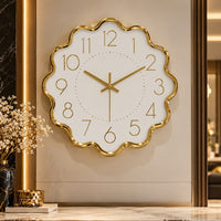 Ceas de Perete Premium 29 cm, Design Floral Modern – Negru/Rose Gold, Alb/Argintiu, Alb/Auriu - detaliu produs