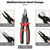 Clește multifuncțional 5 în 1 cu capete interschimbabile, Patent, Taietor Cablu, Dezizolator, Cleste Sertizare, Foarfeca de tabla, cap interschimbabil, maner ergonomic, izolat electric