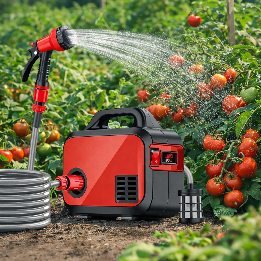 Aparat de spalat portabil cu presiune – baterie litiu detasabila, turbo 4 cilindri, display, Delixi