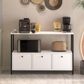 Dulap Bucatarie cu 3 Usi pentru Statie de Cafea si Depozitare 122 x 36 x 80 cm