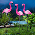 Set 3 x Lampa Solara Flamingo 52 cm Roz Iluminare LED Gradina