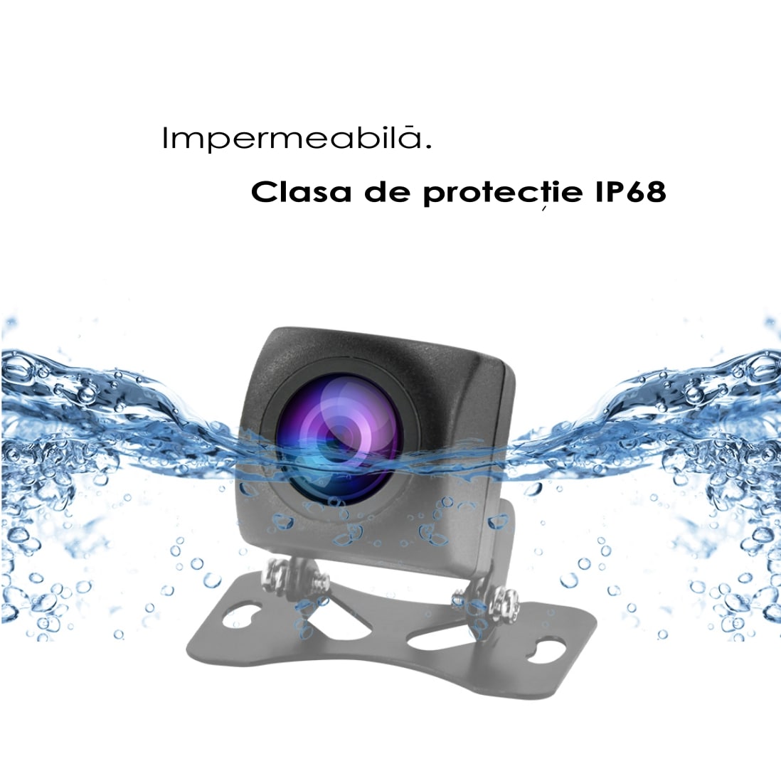 Camera marsarier universala AHD 1080P / 720P -170 grade, pentru montaj Fata sau Spate, prindere prin suruburi