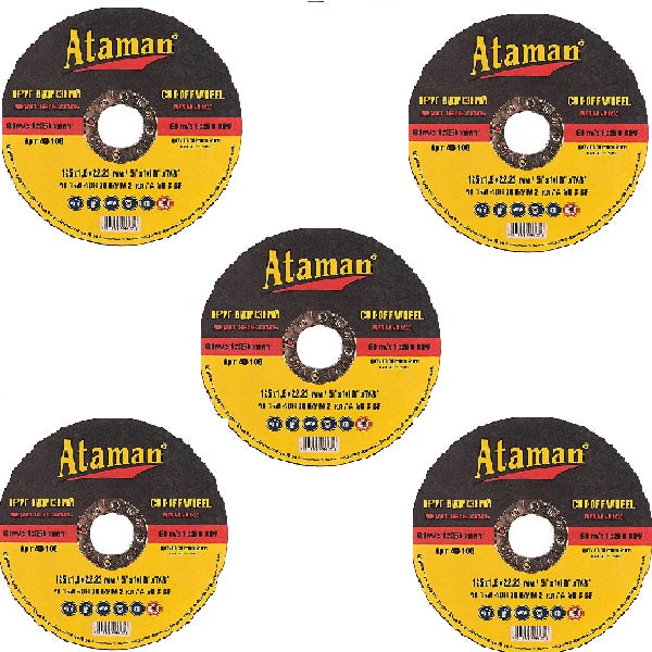 Set 5 discuri pentru debitat inox / metal 125X1.2X22.23 mm, pentru Polizor unghiular/Flex Profesional fara fir