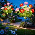 Set 2 Lampi Solare Decorative Bujori 60cm cu LED Alb Cald Gradina