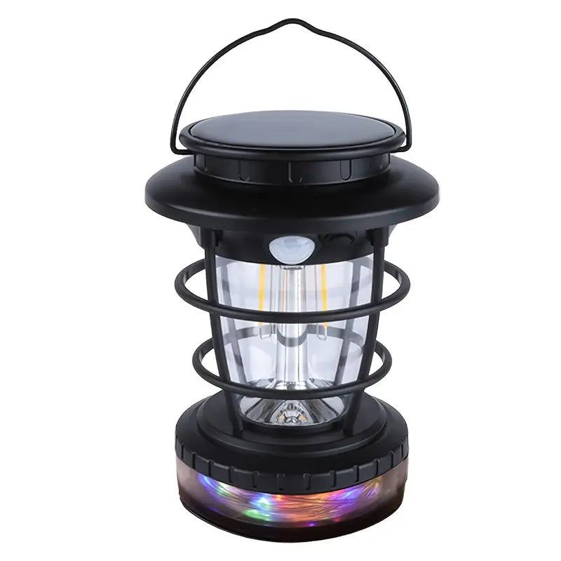 Felinar de gradina cu incarcare solara, senzor de miscare + sir cu lumini led 10M integrat