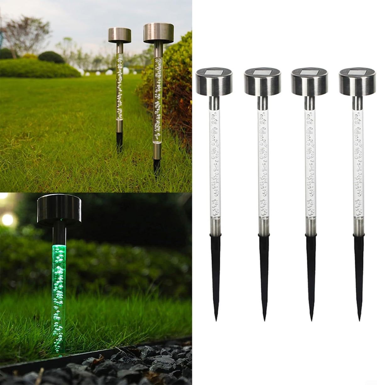 Set 4 Lampi Solare LED Exterior Gradina Iluminare Solara Impermeabil - detaliu produs