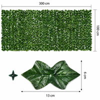 Gard Artificial cu Frunze Ivy 3m x 1m, Paravan Verde, Balcon, Terasa, Gradina - imagine 7