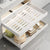Sertar extensibil din metal cu 2 glisiere autoadezive soft-close, extragere totala, 32-50 cm x 42 cm, alb