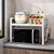 Raft metalic cuptor cu microunde, negru, etajera ajustabila, organizator bucatarie, 40-60 x 36.5 x 45 cm