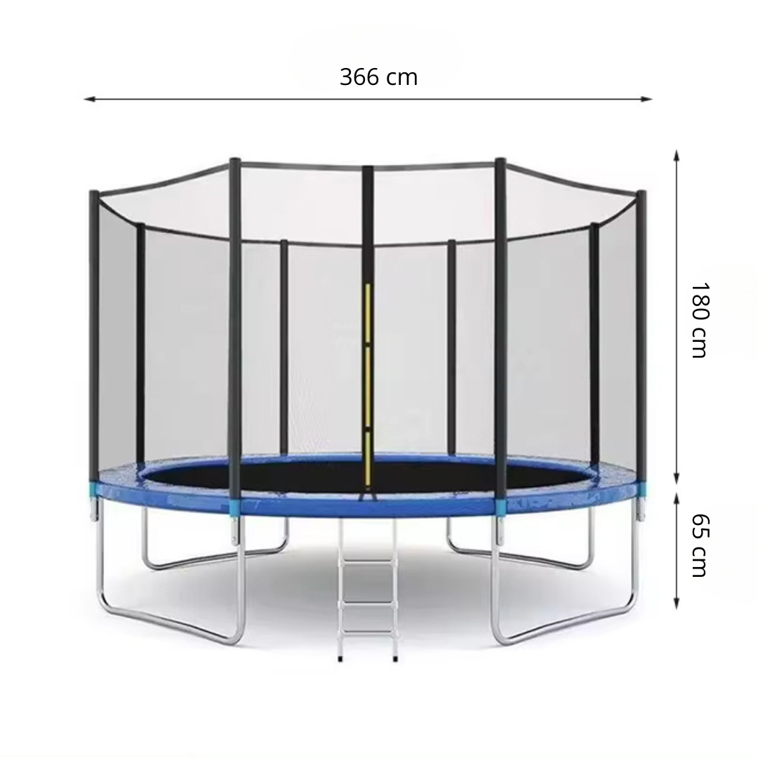 Trambulina cu plasa de siguranta si scara, diametru 366 cm, 3 ani+