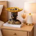 Suport decorativ tip tava cu statueta feminina – rasina – 9.5 x 12 x 25 cm