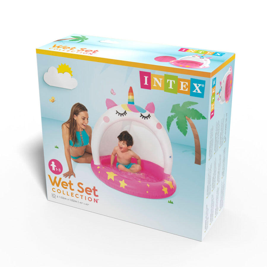 Piscina gonflabila pentru copii Intex Unicorn, 102 x 102 cm