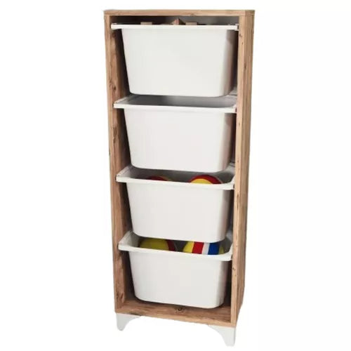 Organizator de depozitare cu 4 cosuri 45.3 x 29.7 x 116.3 cm