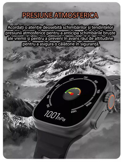 Ceas Smartwatch KD99 Ultra Watch, 2.0" IPS Full Touch, incarcare magnetica, apel Bluetooth, bratara, monitor de sanatate, unisex