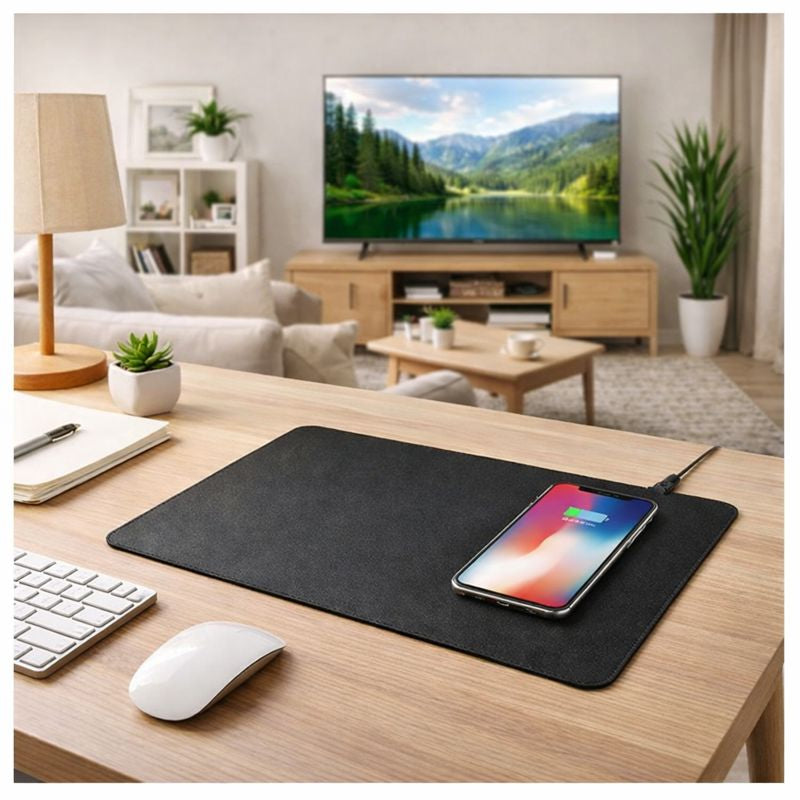 Mouse pad cu incarcare wireless 10W Andowl Q-T138, 28 x 22 cm, negru