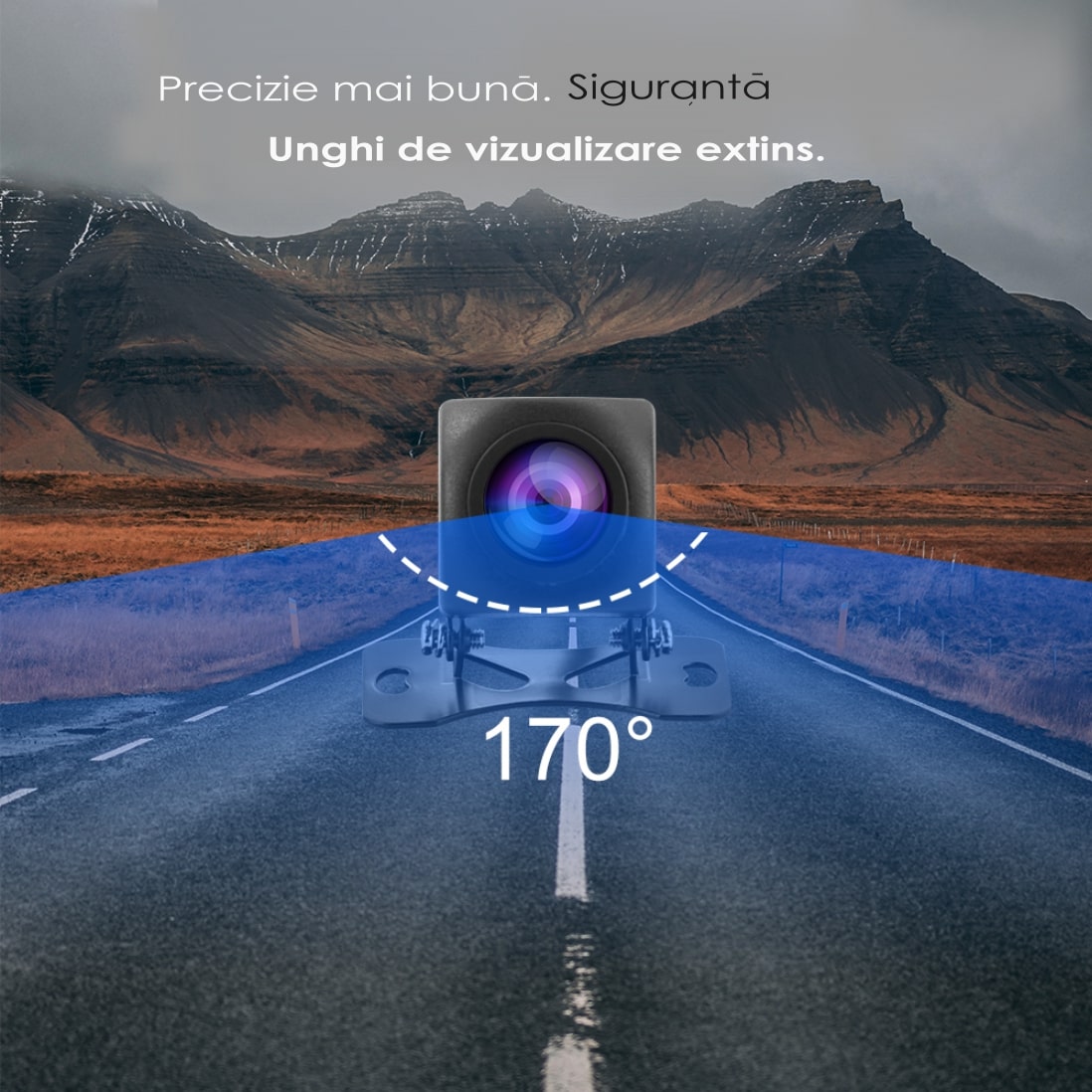 Camera marsarier universala AHD 1080P / 720P -170 grade, pentru montaj Fata sau Spate, prindere prin suruburi