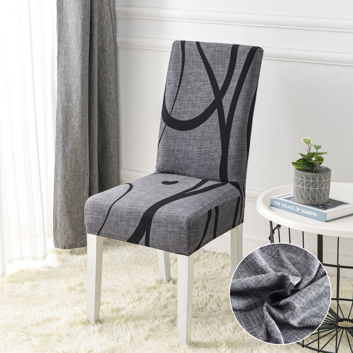 Set 6 huse universale, elastice, pentru scaun