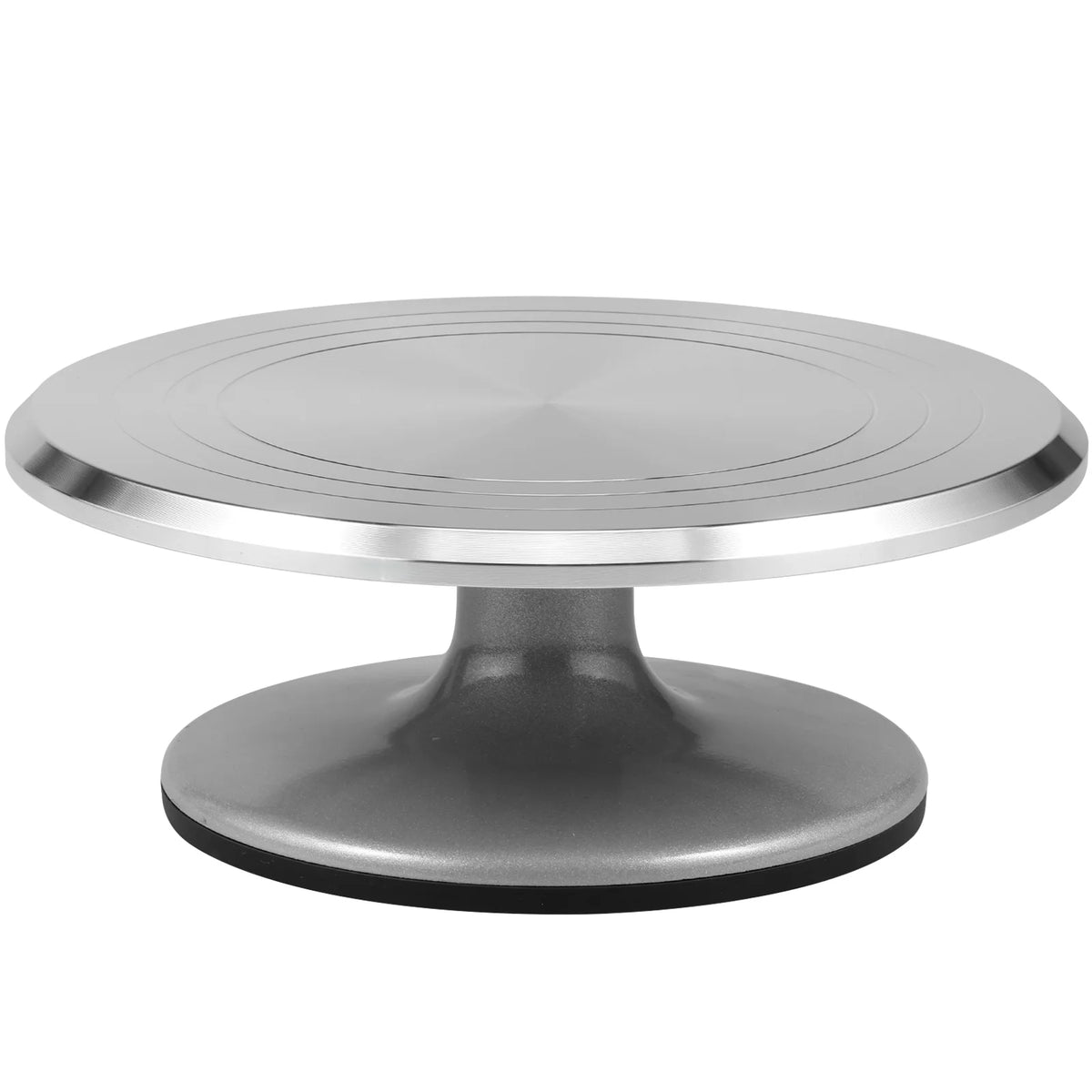 Platou cu picior rotativ pentru decorat tort, aluminiu, diametru 30 cm si picior antiaderent