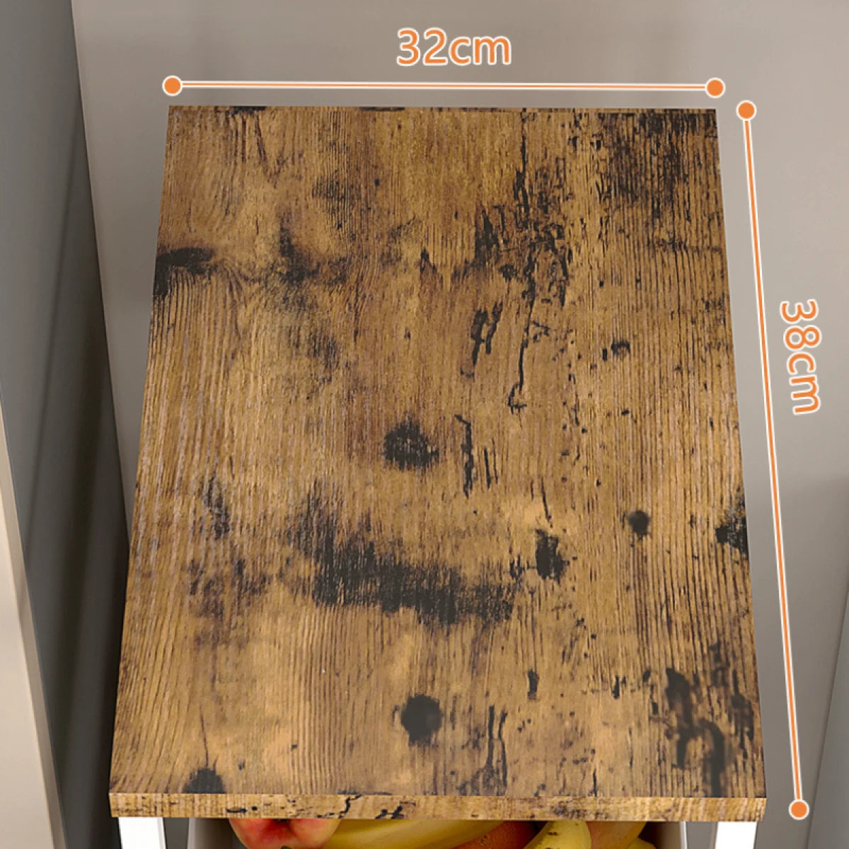 Suport slim portabil cu 5 nivele, 4 rafturi retractabile si 1 polita din MDF, rotativ 360°, 38x 23.5 x 81.5 cm