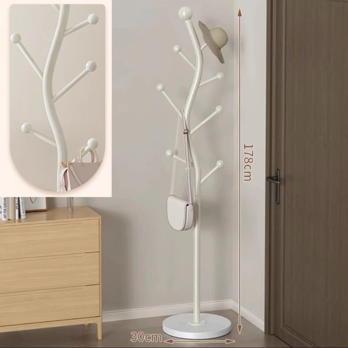 Cuier pentru haine in forma de S, 7 carlige, otel carbon, 178 x 30 cm, negru