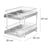 Suport cu 2 rafturi retractabile, 2 nivele si 6 compartimente de depozitare, 29  x 20 x 23  cm, alb
