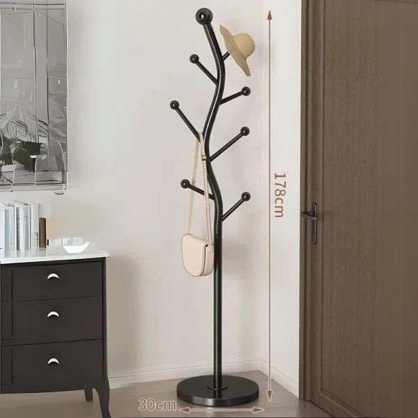 Cuier pentru haine in forma de S, 7 carlige, otel carbon, 178 x 30 cm, negru