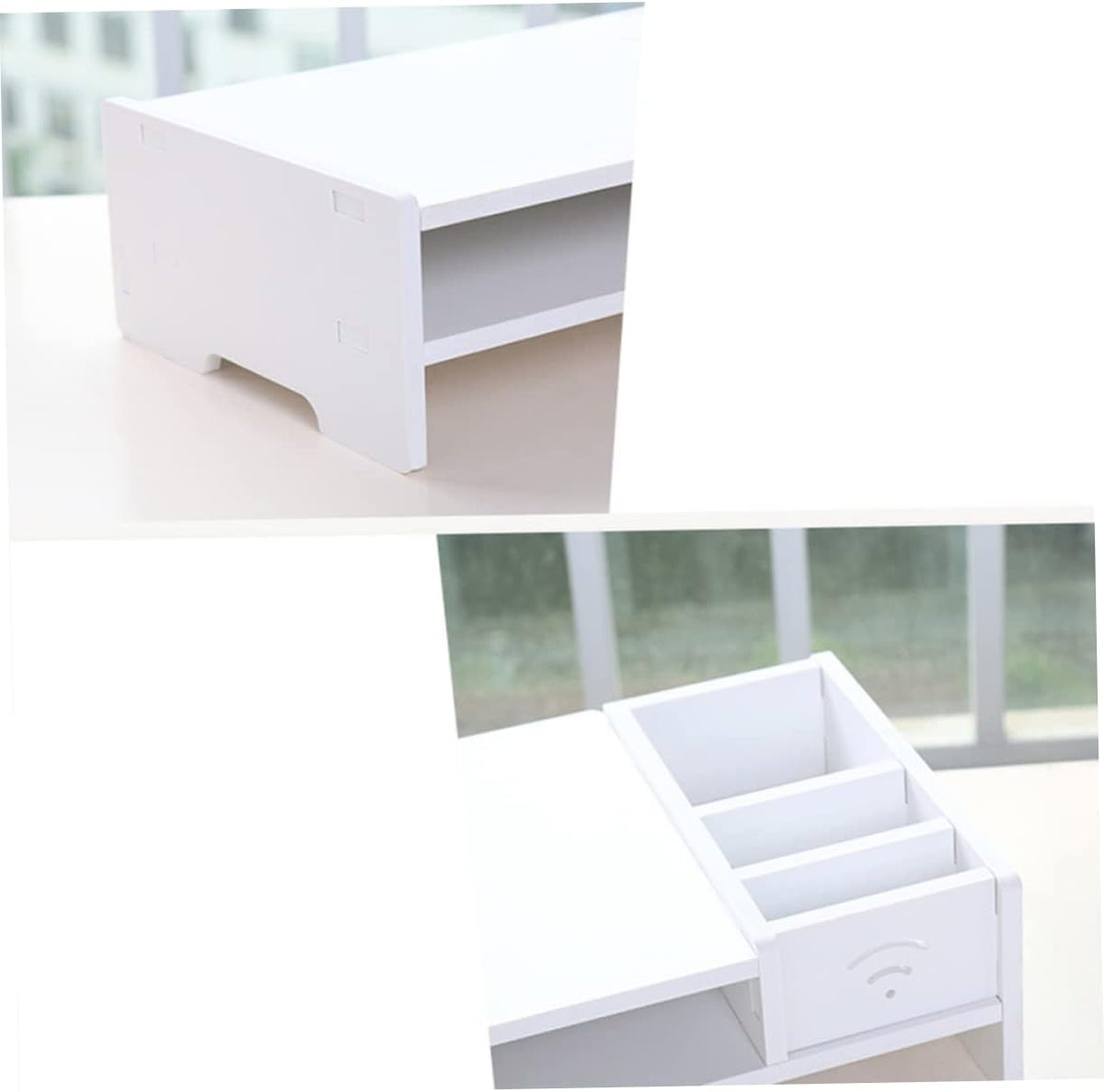 Suport multifunctional monitor, din PVC, 49x21x11cm