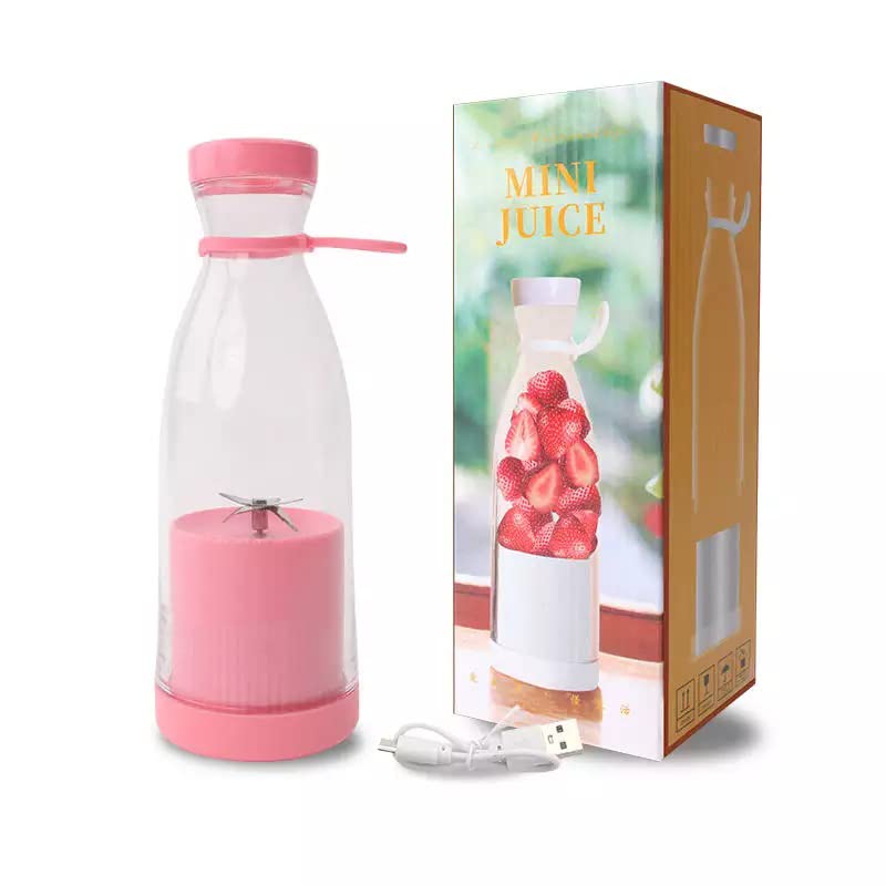 Mini Blender portabil - Smoothie & Shake, incarcare usb 6 Lame otel Inoxidabil,  380 ml