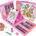 Set Pictura si Desen pentru Copii 208 Piese Suport Foaie Desen Albastru 3+ Ani