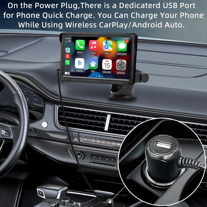 Navigatie auto cu display HD 7 inch, compatibil Carplay si Android Auto, B5300