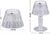 Set de 12 mini lampi de masa cu cristal LED, decor elegant, cu abajur transparent
