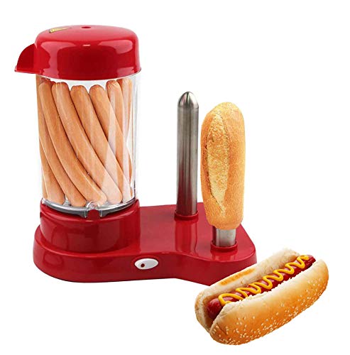 Aparat pentru preparat Hot Dog, 450W, Rosu