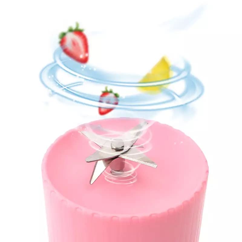 Mini Blender portabil - Smoothie & Shake, incarcare usb 6 Lame otel Inoxidabil,  380 ml