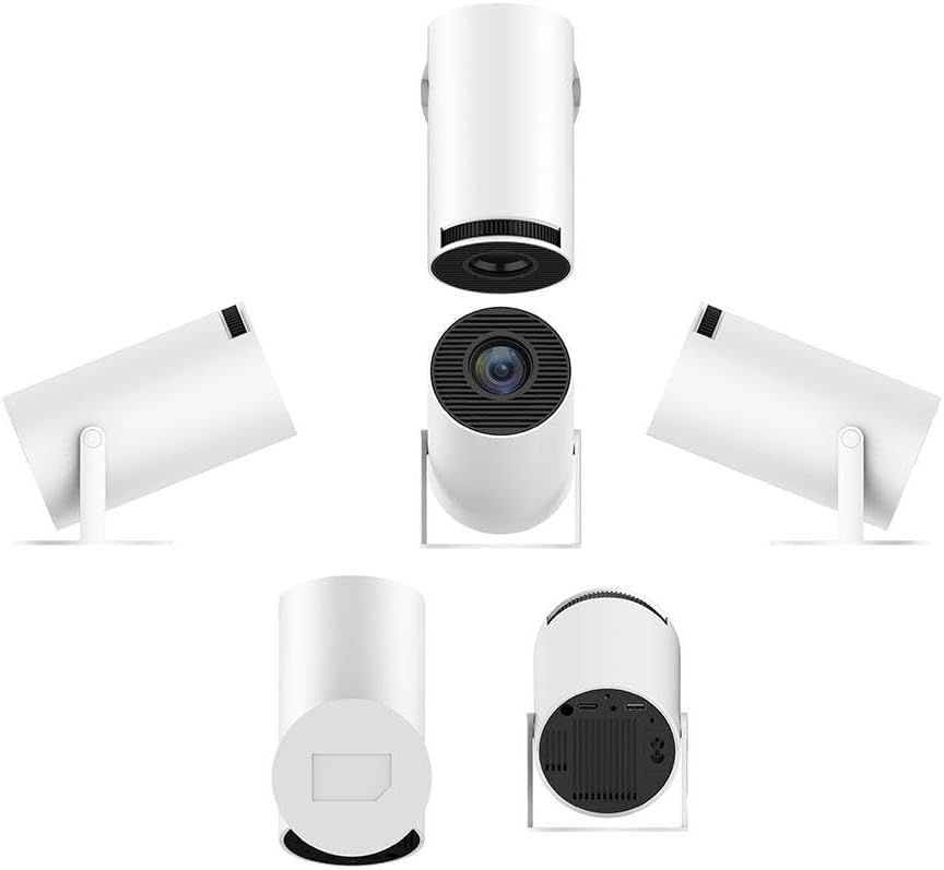 Videoproiector portabil, X10 Plus, 5000 lumeni, 4K Ultra HD, WiFi, Bluetooth 5.0, difuzor integrat, telecomanda, 10.000 jocuri incluse, Rotatie 180 grade, alb