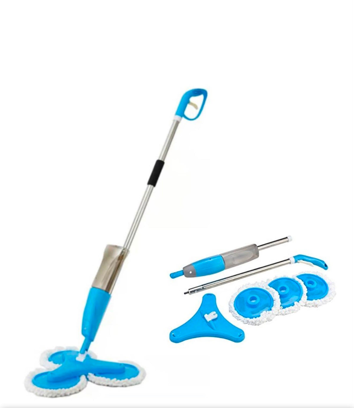 Mop Triplu cu Pulverizator Spray Mop 600ml Curatenie Profesionala - detaliu produs