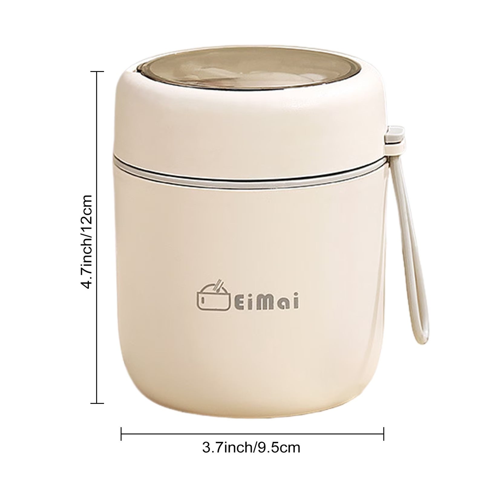 Cana Supa Termica Otel Inoxidabil 500ml Izolata Dublu Perete cu Capac si Lingura - detaliu produs