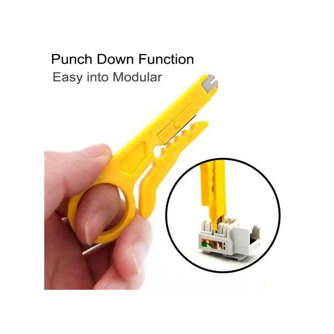 Cleste profesional pentru sertizat mufe RJ45, RJ12, RJ11 – 195 mm