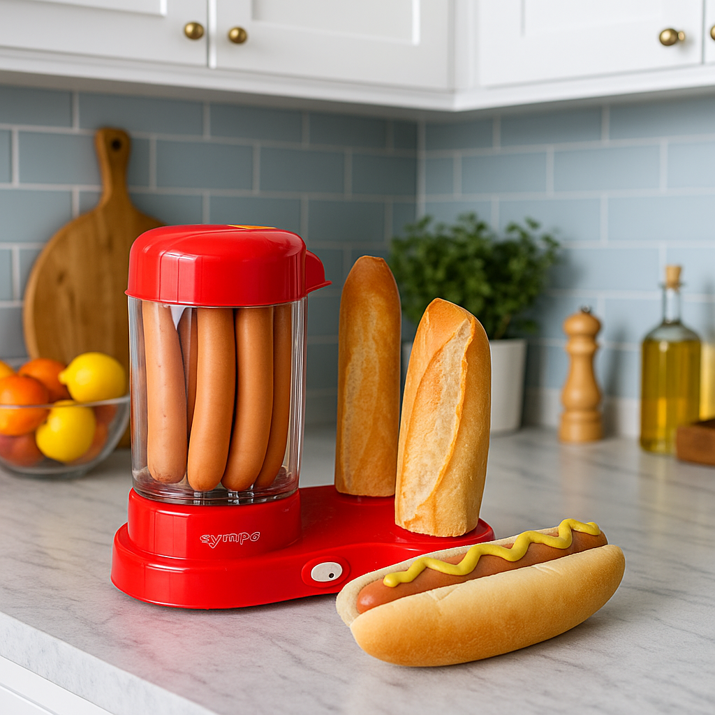 Aparat pentru preparat Hot Dog, 450W, Rosu