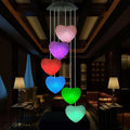 Lampa solara suspendata in forma de inimioare RGB IP65 Rezistenta Apa Decor Exterior