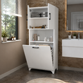 Dulap multifunctional pentru baie sau bucatarie, cu spatiu pentru cos de rufe, 60 x 33,8 x 153,6 cm