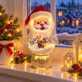 Decorațiune Crăciun Moș Crăciun cu Muzică și Lumină – Alimentare USB sau 3 Baterii, 30 cm