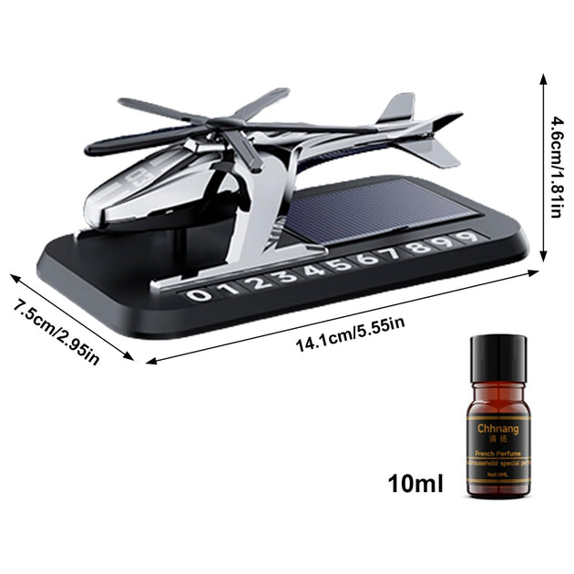 Odorizant solar pentru mașină cu placă de telefon, elicopter, elice, difuzor de parfum