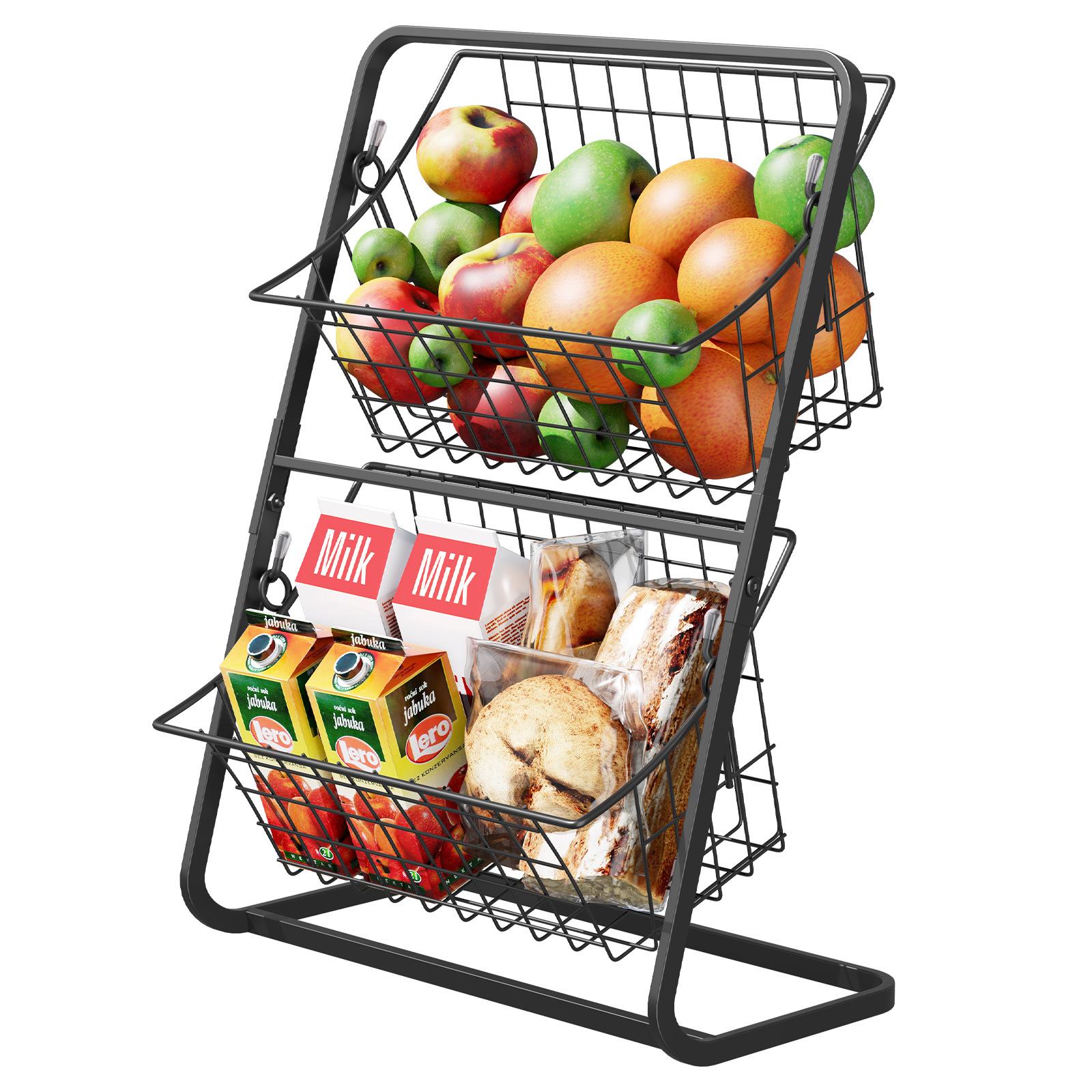Organizator metalic cu 2 coșuri – pentru bucătărie sau baie