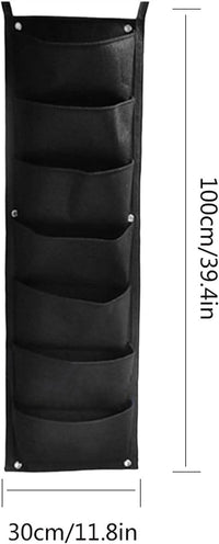 Jardiniera verticala neagra cu 6 buzunare material textil - imagine 11