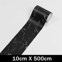 Plinta autoadeziva pentru pardoseala sau perete tip marmura, impermeabila, 10 x 500 cm - imagine 11