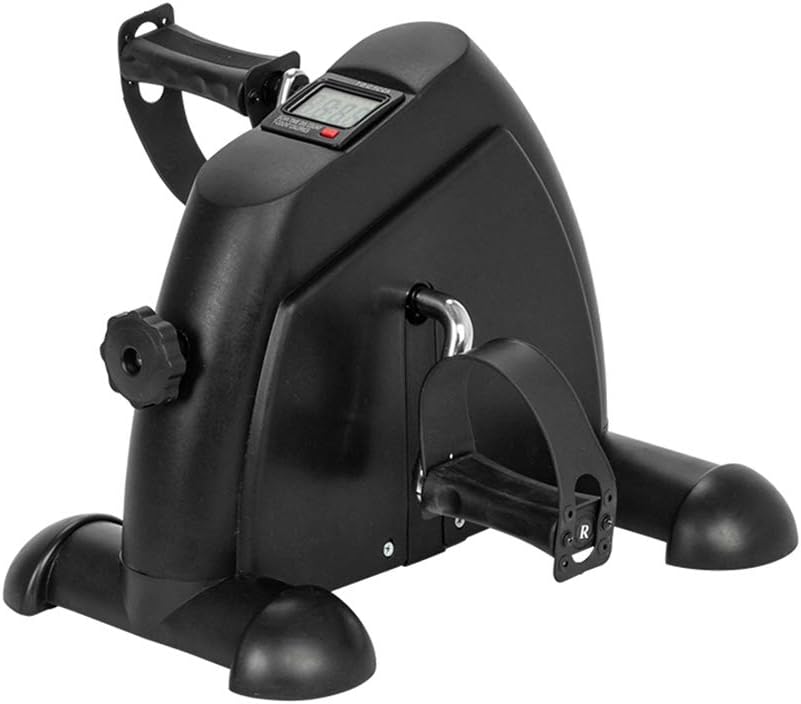 Mini bicicleta de exercitii pliabila cu ecran LCD, pentru brate si picioare, reglare rezistenta si design compact