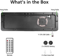 Ceas Digital de Perete cu Afișaj LED Mare 38.7cm – Dată, Temperatură, Alarmă, Ziua Săptămânii, Telecomandă Inclusă - imagine