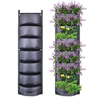 Jardiniera verticala neagra cu 6 buzunare material textil - imagine 2